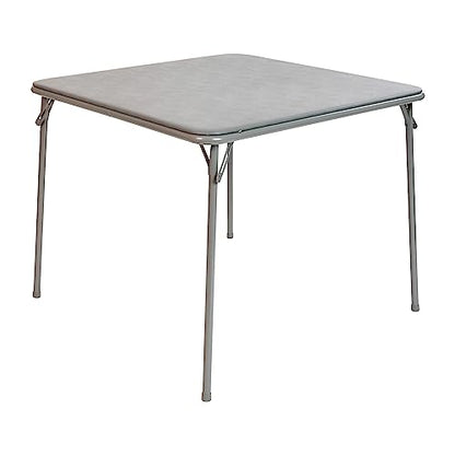 EMMA + OLIVER Gray 33.5" Square Folding Table | Lightweight, Easy Storage, Event Table - color: Grey