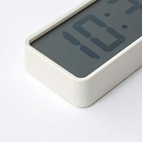 Muji Digital Clock with Alarm, Small, White