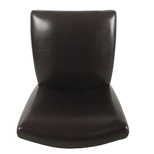 HomePop Parsons Upholstered Accent Dining Chair, Set of 2, Dark Brown Faux Leather - color: Dark Brown Faux, style: Pack of 2