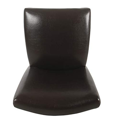 HomePop Parsons Upholstered Accent Dining Chair, Set of 2, Dark Brown Faux Leather - color: Dark Brown Faux, style: Pack of 2