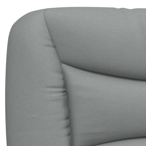 Wall Mounted Headboard Cushion, Rectangular Upholstered Reading Pillow with Adjustable Height for Bedroom Bed Back Support, Light Gray Textured Fabric - color: Light Gray