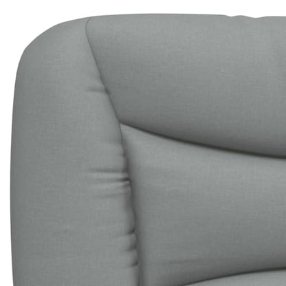 Wall Mounted Headboard Cushion, Rectangular Upholstered Reading Pillow with Adjustable Height for Bedroom Bed Back Support, Light Gray Textured Fabric - color: Light Gray