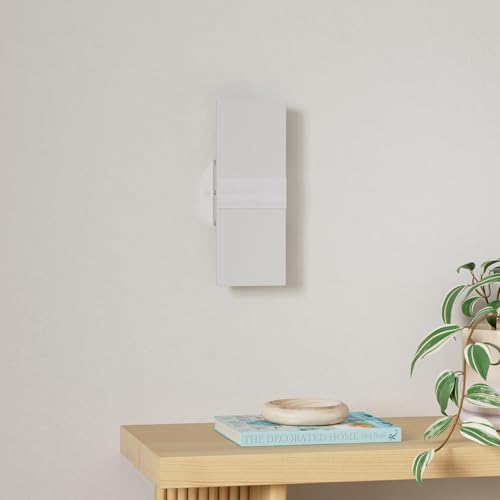 GOODATE Plug in Wall Sconces with Stepless Adjustable 3000K-6500K Colors and 10%-100% Brightness, Sconces Wall Lighting with Remote Control 12W Acrylic LED Wall Lamp with 6FT Plug in Cord, 2 Pack - size: 2 PACK, Silver