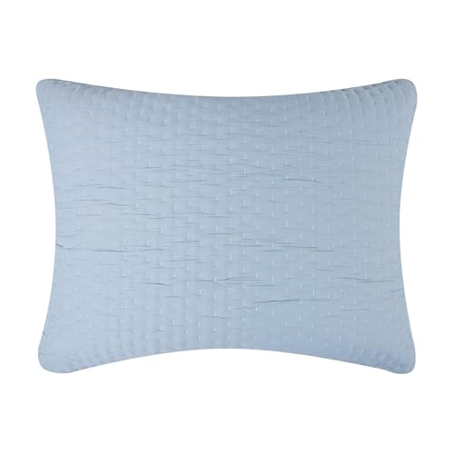 Greenland Home Fashions Homestead Modern Artisan Reversible Matelassé Pillow Sham, Standard, Sky Blue - color: Sky Blue, size: Standard Sham