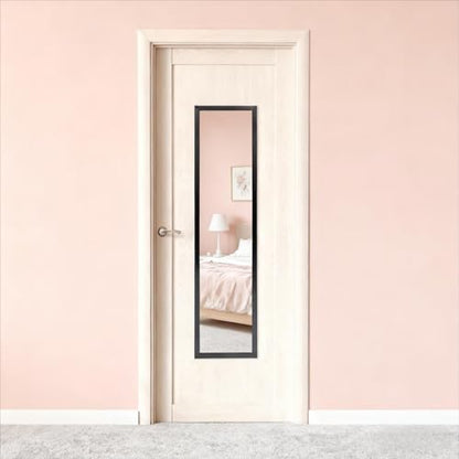 13x49 Over Door Mirrors, Hanging Mirror Over Doors,Back of Door Mirror Full Length,Full Body Mirrors for Wall(Black)