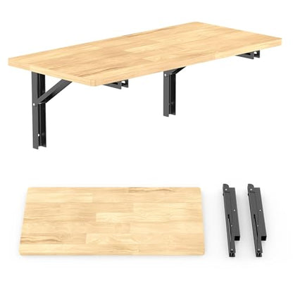 TORACK Heavy Duty Wall Mounted Folding Workbench, Space-Saving Collapsible Wall Table/Desk for Garage Workshop, Holds Up to 150 lbs(Board Size: 31.5 x 15.75 in) - size: 31.5x15.75 inch