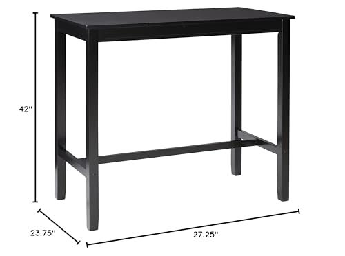 Linon 42 inch Bar Height Pub Claridge Table, Black - color: Black, size: Bar Height