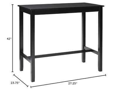 Linon 42 inch Bar Height Pub Claridge Table, Black - color: Black, size: Bar Height