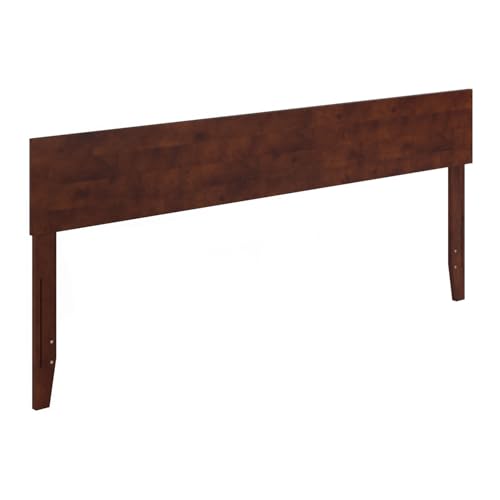 AFI, Orlando King Adjustable Modern Solid Wood Panel Headboard, Walnut - color: Walnut, size: King (U.S. Standard)