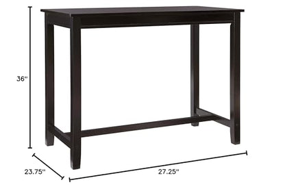 Linon Claridge Black 36 inch Height Bar Table - color: Black, size: Counter Height