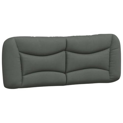 Wall-Mounted Headboard Cushion Full Size 54.7-Inch Charcoal Grey Upholstered Backrest Pillow for Bedroom Reading Support - size: 53.9" & 1