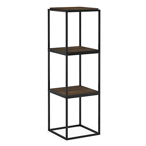 Furinno Moretti Cube Modern Stackable End Table Shelf, Columbia Walnut - color: Columbia Walnut, size: Stackable Cube