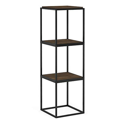 Furinno Moretti Cube Modern Stackable End Table Shelf, Columbia Walnut - color: Columbia Walnut, size: Stackable Cube