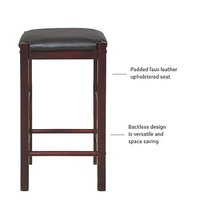 Linon Brown 3-Piece Table Faux Marble Tavern Set, 42" w x 22.25" d x 36" h - color: Brown