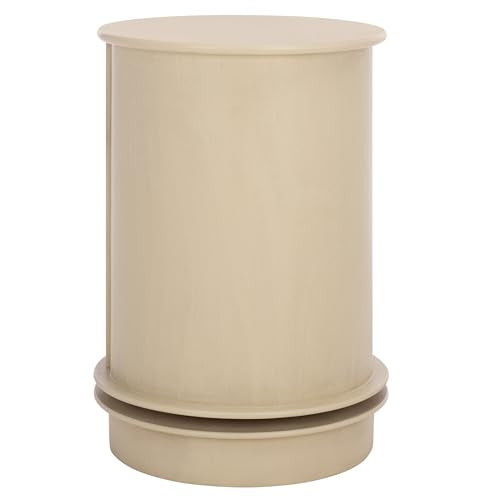 SAFAVIEH Furniture - Tabitha 1-Drawer Accent Table - Sand - Solid Wood - Farmhouse Storage Design - Ideal for Living Room, Entryway, Home Office, 17.7"W x 17.7"D x 26"H - Fully Assembled (AMH5712G) - color: Sand