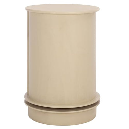 SAFAVIEH Furniture - Tabitha 1-Drawer Accent Table - Sand - Solid Wood - Farmhouse Storage Design - Ideal for Living Room, Entryway, Home Office, 17.7"W x 17.7"D x 26"H - Fully Assembled (AMH5712G) - color: Sand