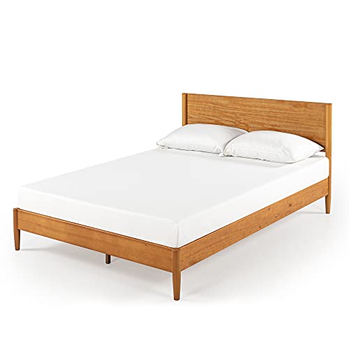 Zinus Allen Mid Century Wood Platform Bed Frame, Full - color: Natural, size: Full