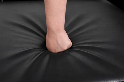 ERYE 99-Inch Oversized U Shaped Sectional Sofa 6 Seat Modular Storage Sofa Couch W/Deep Seat,Pet Friendly Faux Leather Upholstered Convertible Sleeper Sectional Couch with Ottomans - color: Black 99"