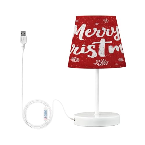 Red Greeting Card Table Lamp Christmas Bedside Lamps LED Night Light with USB Charging Port Dimmable for Bedrooms, Living Rooms,Kids Room, Study Rooms, Offices, Dorm - size: 7.9 x 11.8in