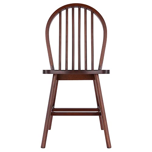 Winsome Sorella 3-pc Set Round Drop Leaf Table, Walnut - color: Walnut, size: Table + 2 Chairs