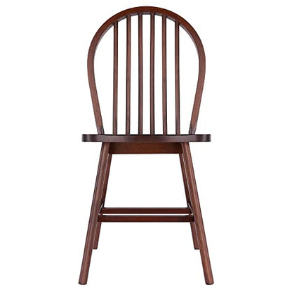 Winsome Sorella 3-pc Set Round Drop Leaf Table, Walnut - color: Walnut, size: Table + 2 Chairs