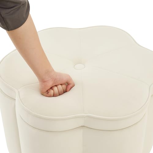 24" Small Modern Nesting Tables with Large Weight Capacity, Modern Nesting Side Tables with Space-Saving Design, Small Coffee Table with Side Storage Shelf for Living Room, Cream - color: Cream