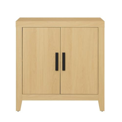 WAMPAT Buffet Cabinet with Storage, Kitchen Sideboard Cabinet with Door and Adjustable Shelf, Modern Farmhouse Credenza Wood Coffee Bar Table for Kitchen, Dining Room, Living Room, Oak - color: Oak