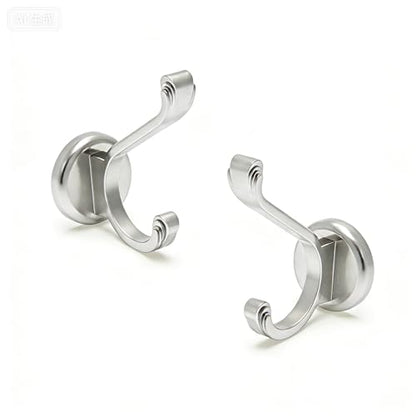 Ant Mag Magnetic Hooks Heavy Duty 140LBS, Neodymium Wall Coat Hooks 2 Pack | Strong Magnet Hooks for Hanging Coats, Robes, Backpacks, Bags, Hats, Keys, Mugs, Cups, Towels,Silver - color: Silver, size: 2 Pack