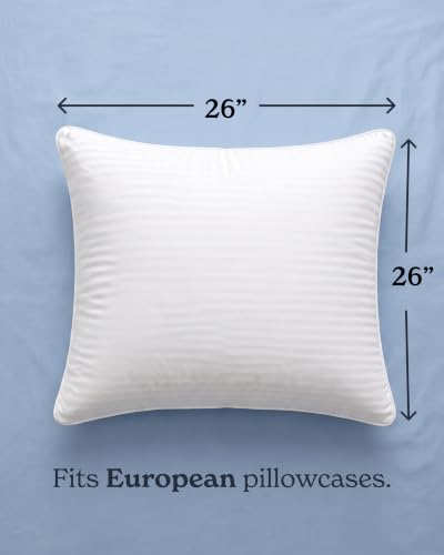 Beckham Hotel Collection Euro Size Throw Pillows (Set of 2), 26 x 26 | Down Alternative Pillow Insert for Bed, Couch, and Sofa - size: European
