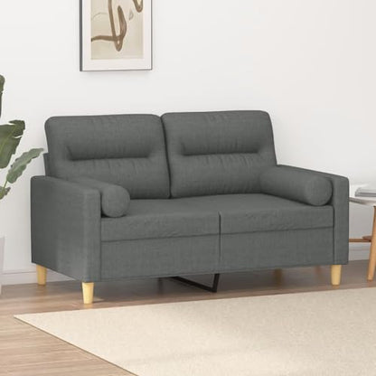 2-Seater Couch Dark Grey 54.3x54.3x31.5 in, Modern Sofa with Removable Polyester Covers, Breathable Loveseat for Living Room, Small Couch for Apartments and Bedrooms - size: 54.3 x 54.3 x 31.5 in (W x L x H)