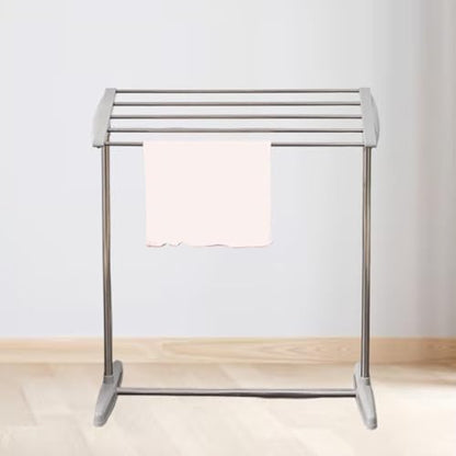 Fenteer Stainless Steel Clothes Drying Rack, 24.4 x 14.2 x 27.6 in Freestanding Laundry Rack for Indoor and Balcony Use