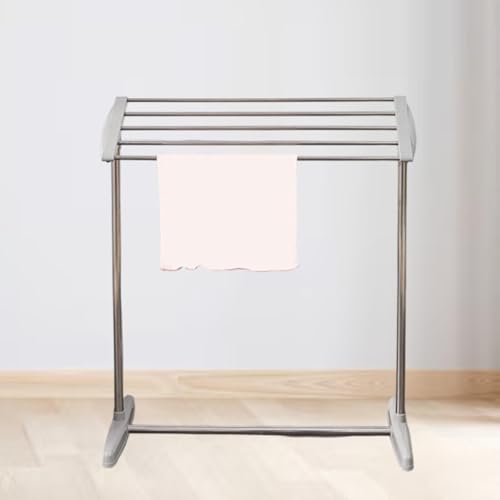 Fenteer Stainless Steel Clothes Drying Rack, 24.4 x 14.2 x 27.6 in Freestanding Laundry Rack for Indoor and Balcony Use