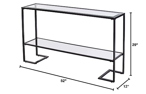 SEI Furniture Horten Glam Narrow Console Table, Black (AMZ9562MC)