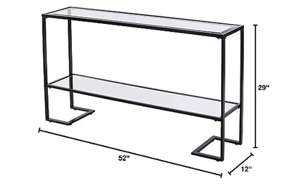 SEI Furniture Horten Glam Narrow Console Table, Black (AMZ9562MC)