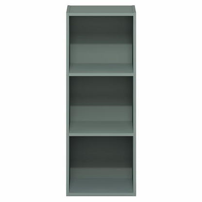 Furinno LUDER Book Shelf, 3-Cube Bookshelf, Bookcase with Open Shelves, 9.3 x 12 x 31.5, Easy Assembly, for Living Room, Bedroom, Home Office, Sage Green - color: Sage Green, size: 3-Tier Cube