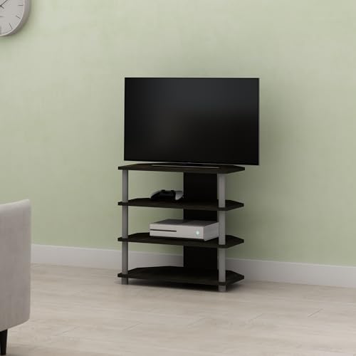 Ipoh TV Stand for up to 32 inch TV, Entertainment Center with Open Shelves for Living Room, Charcoal - color: Charcoal/Grey