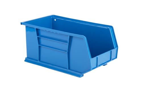 15" x 8" x 7" Plastic Stackable Storage Bin, Hudson Blue - color: Hudson Blue, size: 1 Pack