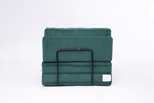 49" Foldable Modular Studio Couch, Space Saver Bed with High Density Foam, Sofa Individual with Creative Shape for Apartment Leisure Scenes, Green - color: Green
