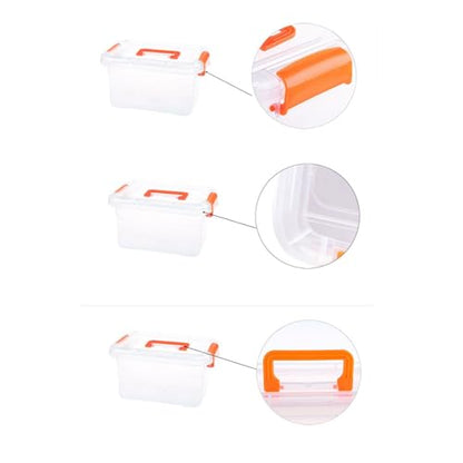 ZJchao Clear Stackable Storage Bins with Locking Lids Transparent Plastic Organizers Handles for Toys Clothes Crafts Home Dorm Organization