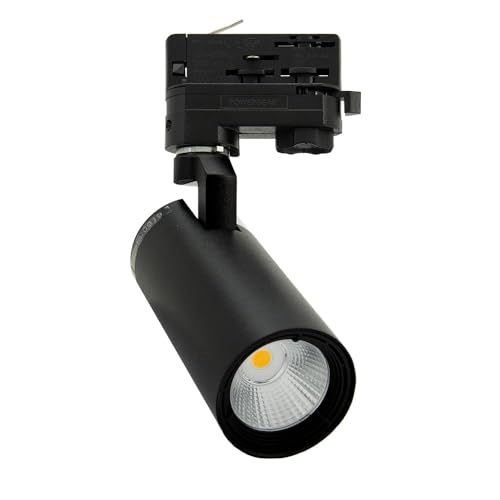 UPO 4-LED Track Lighting kit, 3000 Lumens 4000K,Ceiling Spot Lighting for Kitchen, Living Room, Bedroom Adjustable Track Head Easy Installation, LED Bulbs Included, Black - color: 4000k black