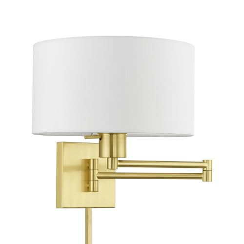 Livex Lighting 40036-12 Arm Wall Lamps 1-Light Fixture, Brass - color: Satin Brass