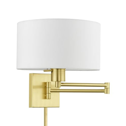 Livex Lighting 40036-12 Arm Wall Lamps 1-Light Fixture, Brass - color: Satin Brass