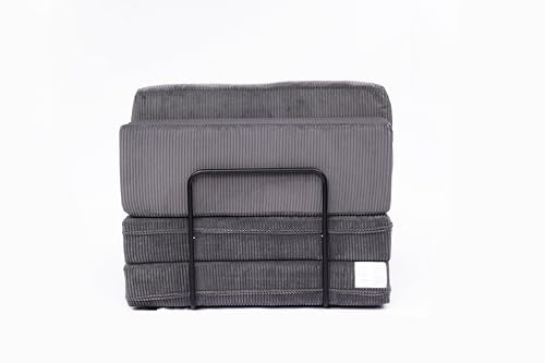 49" Foldable Modular Studio Couch, Space Saver Bed with High Density Foam, Sofa Individual with Creative Shape for Apartment Leisure Scenes, Dark Grey - color: Dark Grey