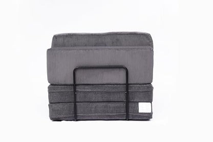 49" Foldable Modular Studio Couch, Space Saver Bed with High Density Foam, Sofa Individual with Creative Shape for Apartment Leisure Scenes, Dark Grey - color: Dark Grey