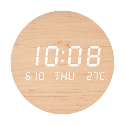 Bottone Minimalists LED Clock Table Wall with Temperature Display, Table Alarm for Workspaces and Bedrooms Digital LED Display
