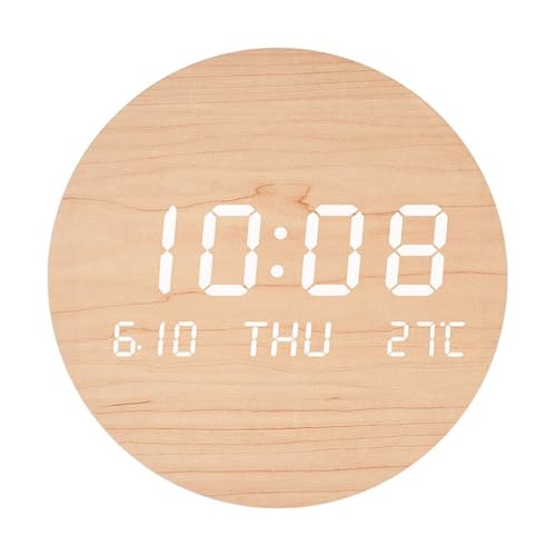 Minimalists LED Clock Table Wall with Temperature Display, Table Alarm for Workspaces and Bedrooms LED