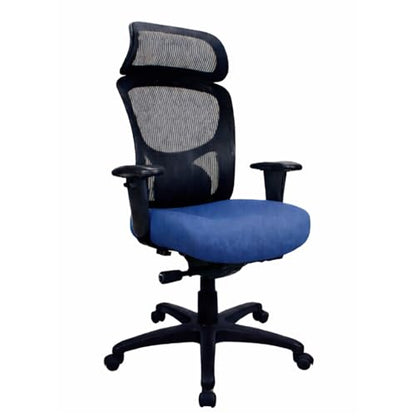 Tempur-Pedic TP6450 Mesh Office Desk Chair, Ergonomic High Back Computer Chair with Adjustable Arms, Lumbar Support and Swivel Tilt, Denim - color: Denim