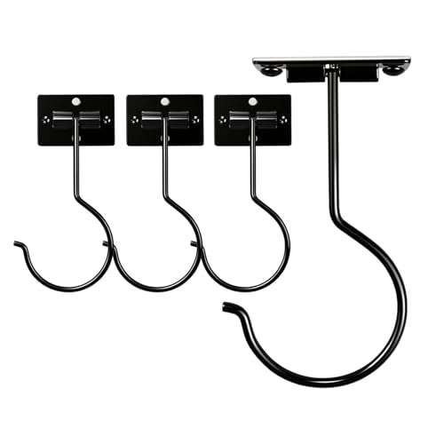 4Pcs Black Self-Adhesive Banana Hook, Grape Hook, Kitchen Fruit Hooks, Banana Hanger, Keep Bananas Fresh Under The Cabinet, with Magnetic Absorption Storage Perfect Design - color: Black, size: 4 Pieces