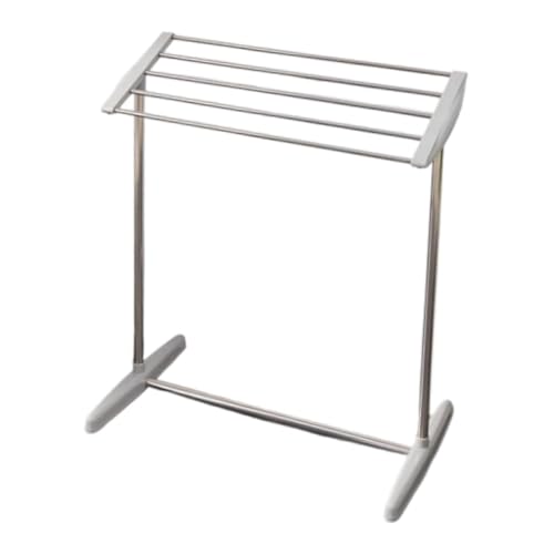 Fenteer Stainless Steel Clothes Drying Rack, 24.4 x 14.2 x 27.6 in Freestanding Laundry Rack for Indoor and Balcony Use