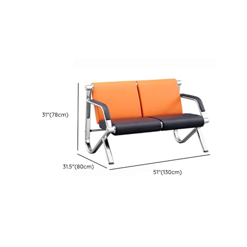 LITFAD Modern Simple Style Reception Sofa Waterproof Single Sofa with Soft Seat, Arms & Alloy Legs, Leisure Sofas for Living Room Hotel Office, Loveseat, 1 Piece - color: 1 Piece - Loveseat